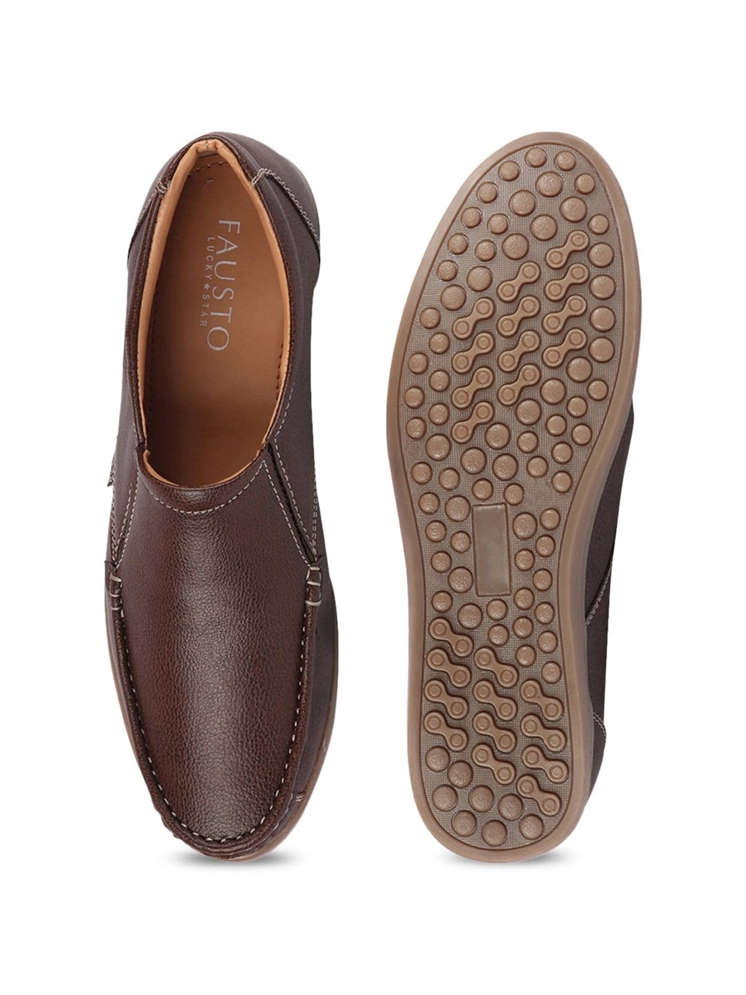 Fausto Men's Brown Casual Loafers