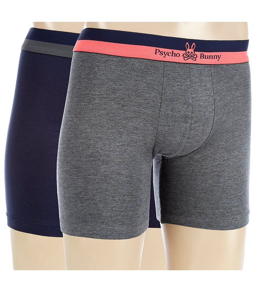 Psycho Bunny Pima Cotton Modal Boxer Briefs 2-Pack