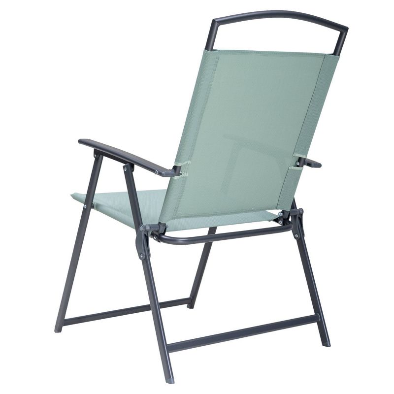 5pc Patio Dining Set with Folding Chairs & Table - Green - Crestlive Products