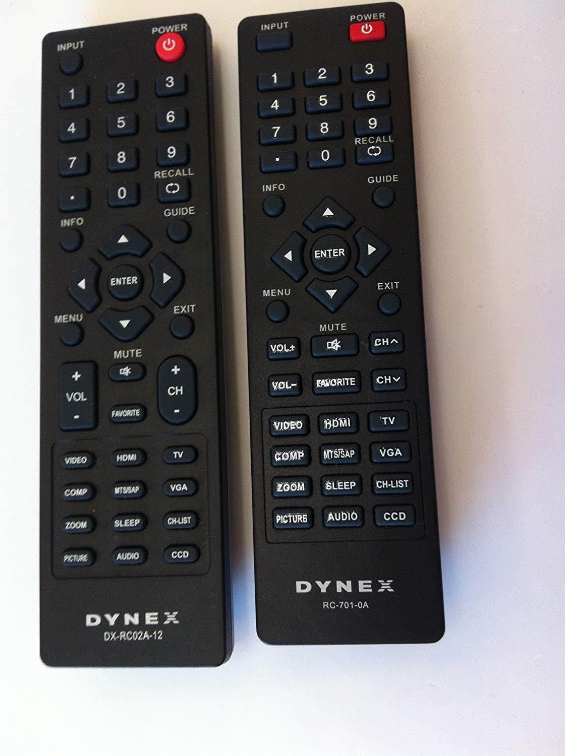 New BBY DYNEX brand remote DX-RC01A-12 DX-RC02A-12 sub RC-701-0A; RC-201-0B; DX-RC01A-13; DX-RC01A-12 remote