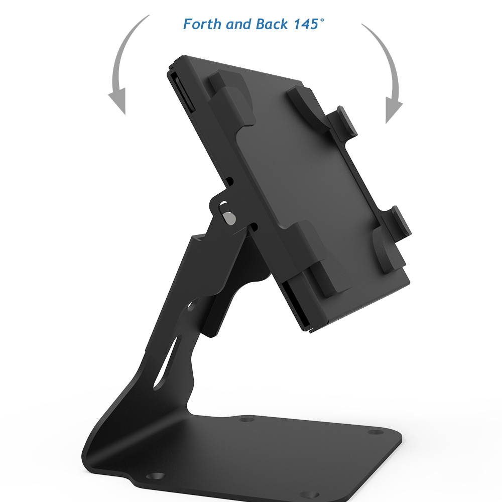 Kiosk iPad Stands Swivel For iPad, iPad Air, iPad Pro or other Tablets Length/Width within (6.69-10 inch), Key lock Security, Black, BSC401B