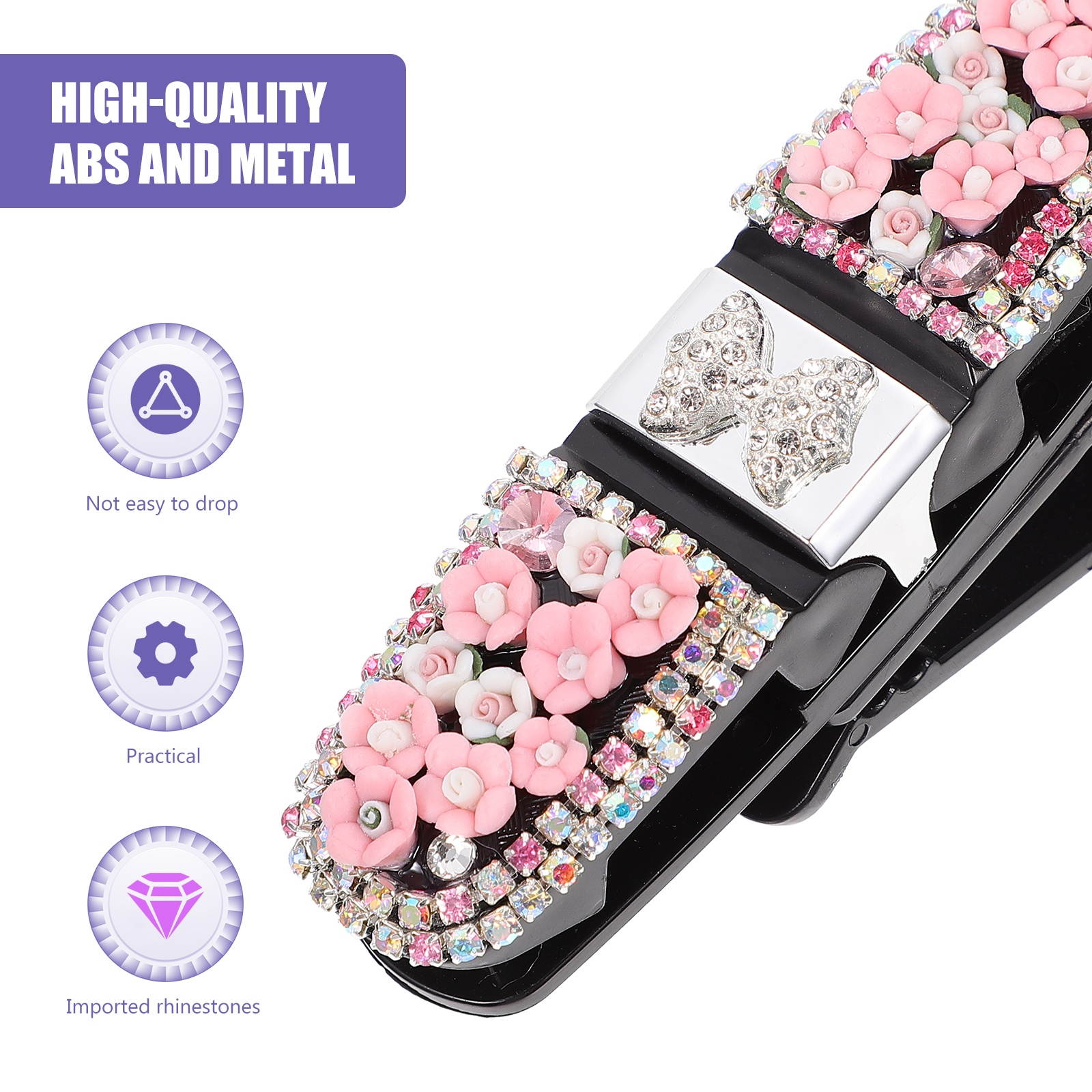 1Pc Durable Practical Car Sunglasses Holder Auto Sunglasses Mount Vehicle Glasses Clip