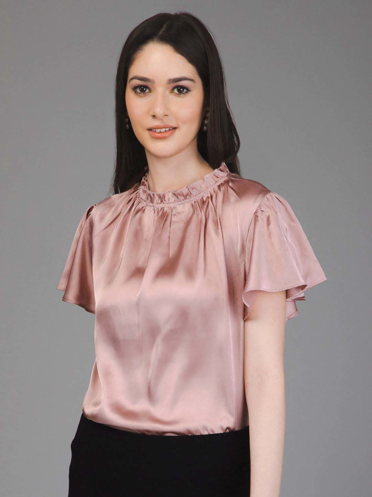 PURYS Pink Regular Fit Top