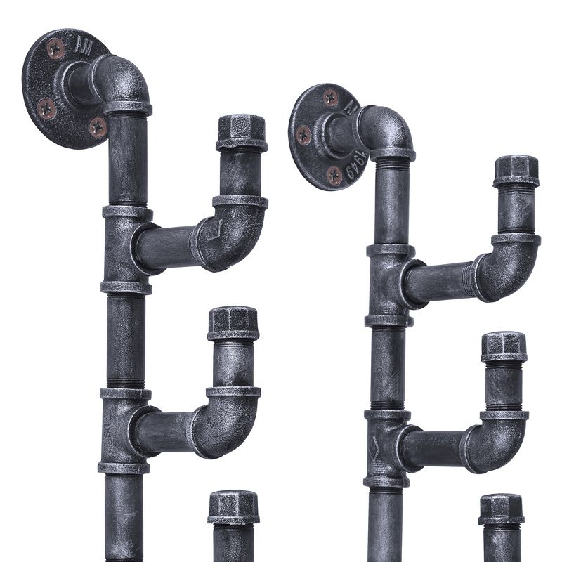 Mendes Industrial Wine Rack Industrial Gray - Modern Home