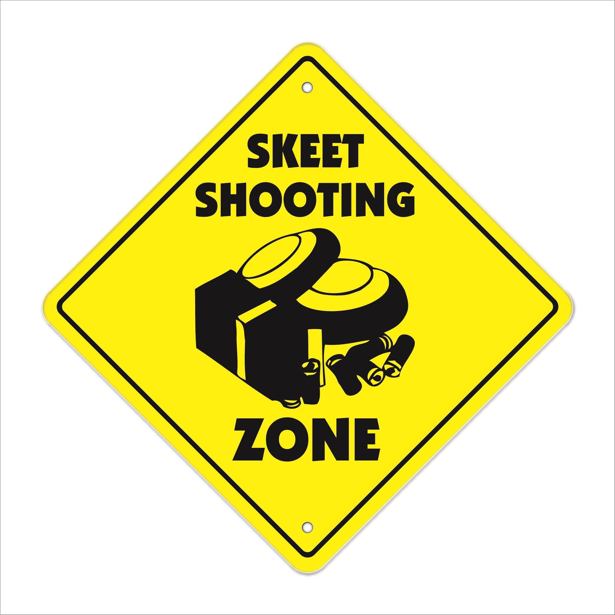 Skeet Crossing Decal Zone Xing shooter clays shotgun guns range shoot shot