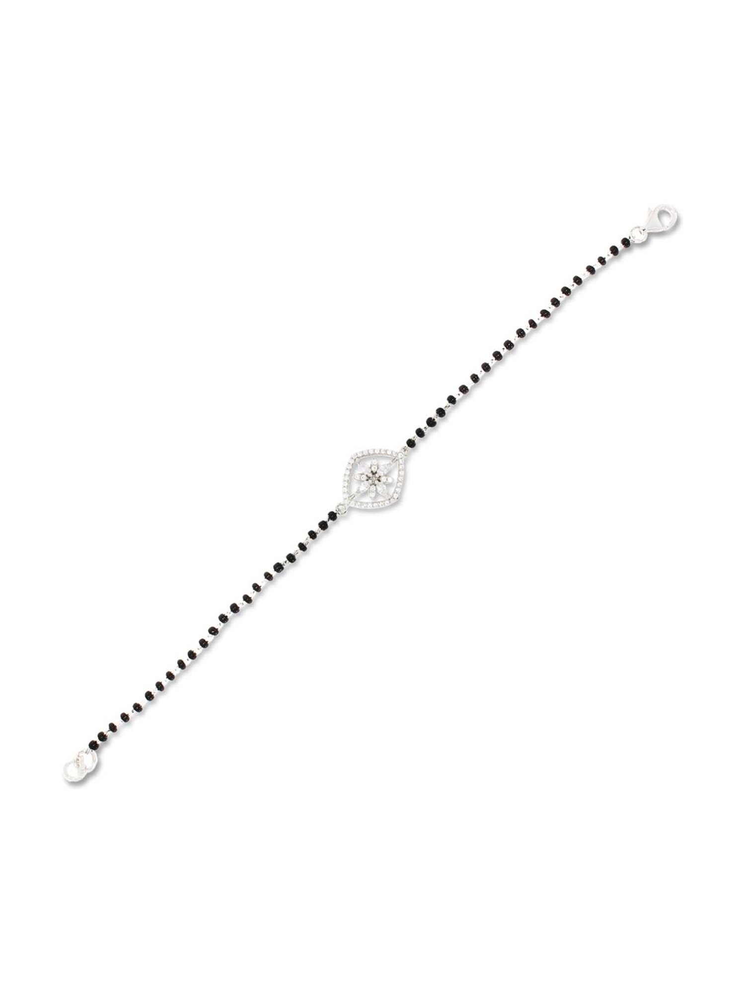 Anayra 92.5 Sterling Silver Mangalsutra Bracelet for Women
