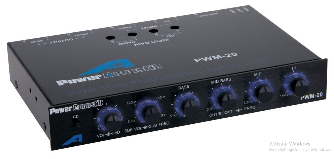 Power Acoustik PWM-20 Four Band Parametric Equalizer