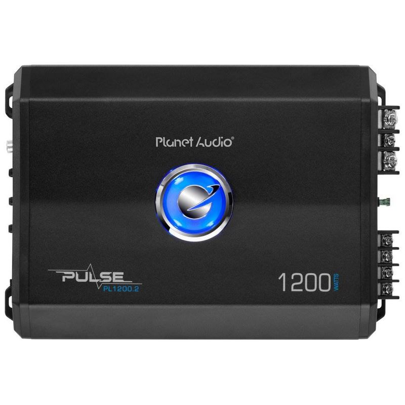 Planet Audio 1200W 2 Channel Full Range Class A/B MOSFET Amplifier (2 Pack)