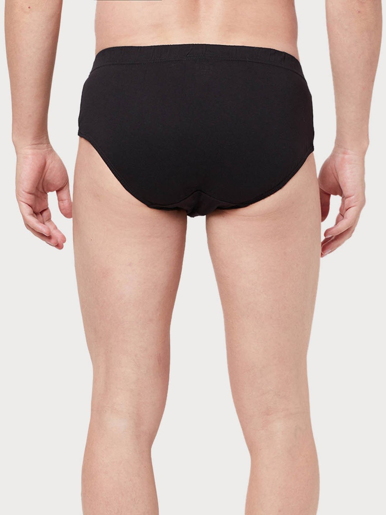 Zoiro Black Cotton Regular Fit Briefs - Pack Of 2