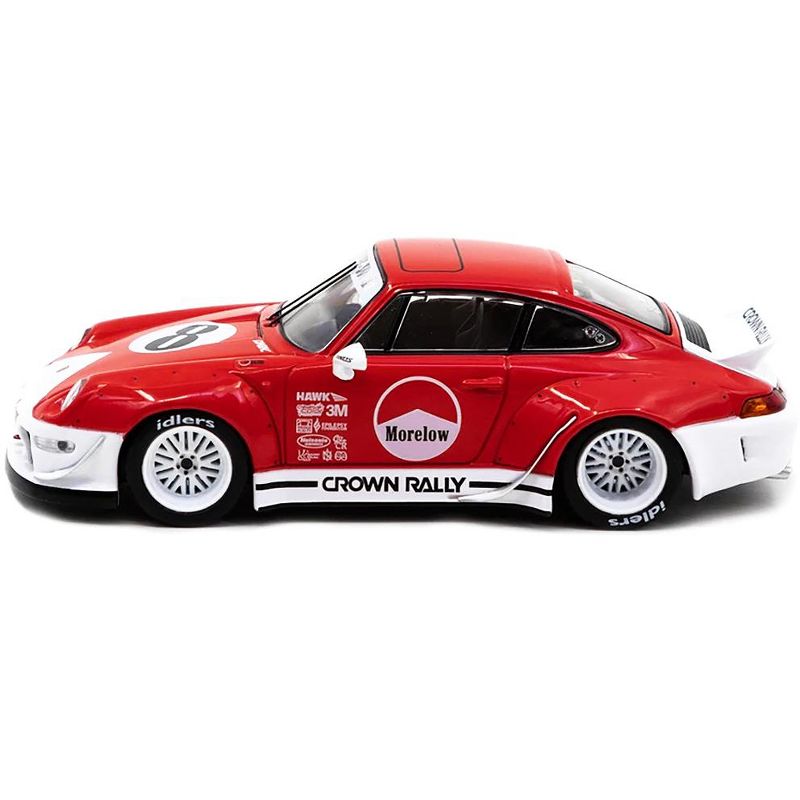 Porsche RWB 993 #8 "Morelow" Red and White "RAUH-Welt BEGRIFF" 1/43 Diecast Model Car by Tarmac Works