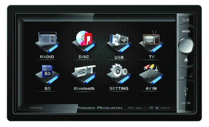 Power Acoustik Pdn-621hb 2din Dvd Incite Gps 6.2in