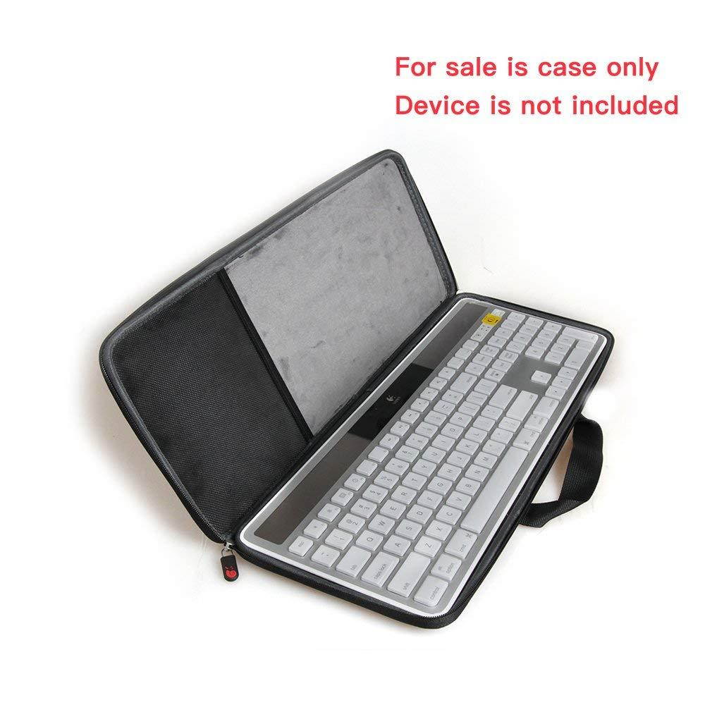 For Logitech Wireless Solar Desktop Keyboard K750 Hard EVA Travel Storage Carrying Case Cover Bag by Hermitshell