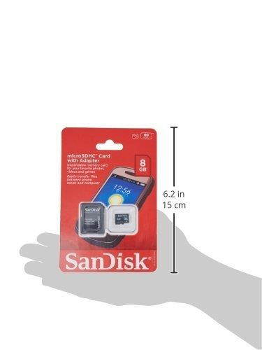 SanDisk 8 GB Class 2 microSDHC Flash Memory Card with SD Adapter