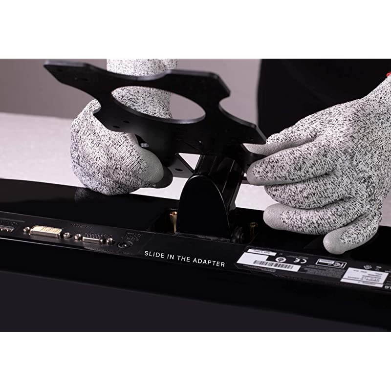 Monitor ArmMount VESA Bracket Adapter Compatible with LG 24MP58VQ 24MP58VQP 24MP59HT 24MP59HTP 24MP60VQ 27MP58VQ 27MP58VQP | Laser Cut | 100 Made in North America