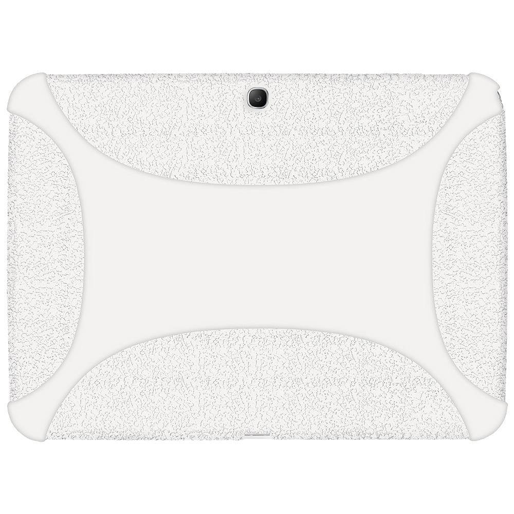 AMZER SIILICONE JELLY SOFT SKIN FIT CASE COVER FOR SAMSUNG GALAXY TAB 3 10.1 - SOID WHITE