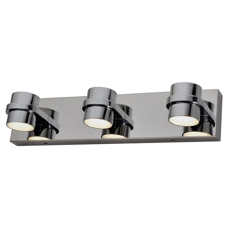 4" Twocan 3 Arm LED Bath Fixture Polished Chrome Finish - Varaluz