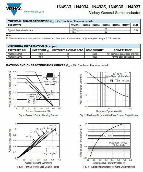 1N4935 Diode - Fast Switching Rectifier (15 EACH)