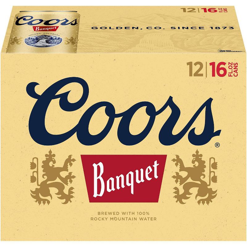 Coors Banquet Lager Beer - 12pk/16 fl oz Cans