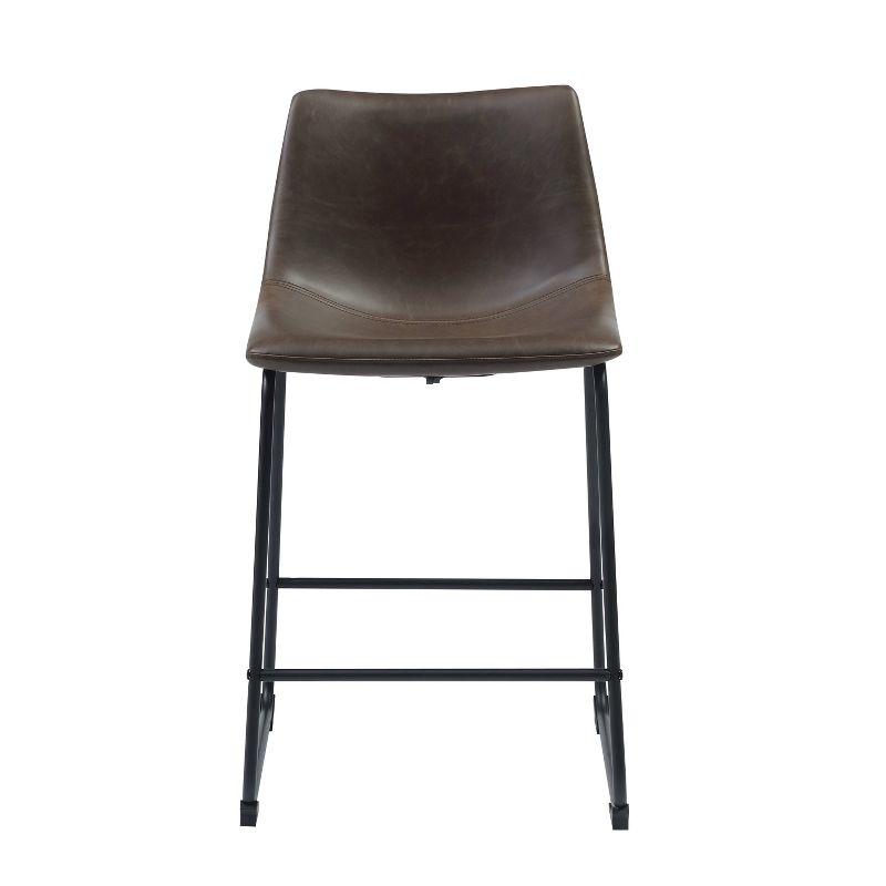 Set of 2 23.5" Private Reserves Counter Height Barstools Two-Tone Brown - Private Reserve