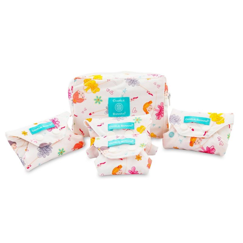Charlie Banana Feminine Pad Super Absorbency - Peony Blossom - 3pk