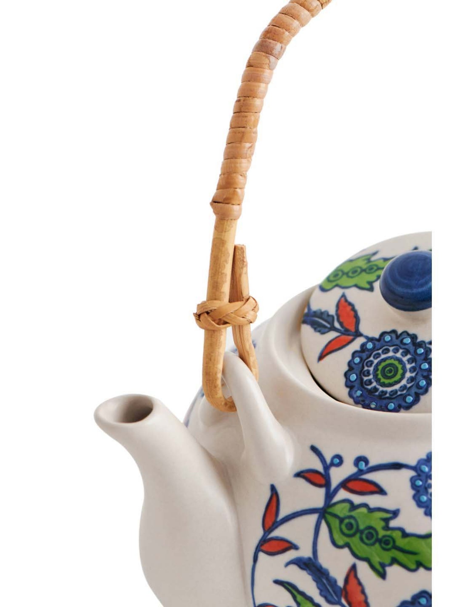 Chumbak Jaipur Backyard Multicolor Ceramic Kettle - Set of 1