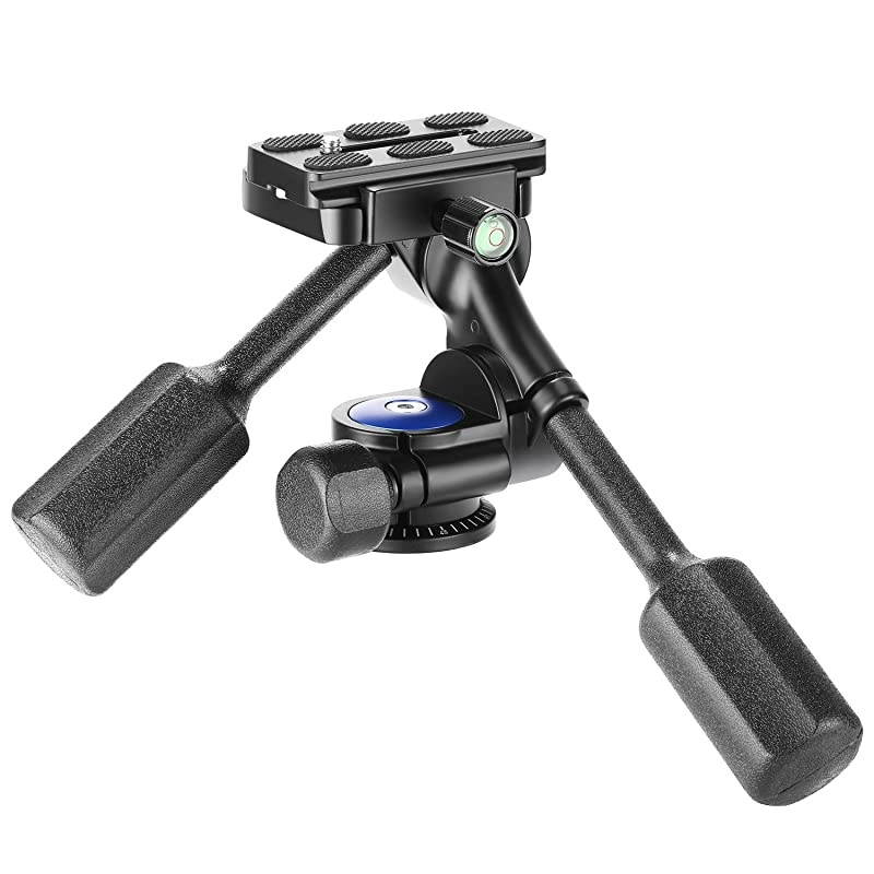 Camera Video Tripod Head Handle Ball Head 360 Degree Rotation with 14 inch Quick Shoe Plate for Tripod Monopod Camera Slider Light Stand and DSLR Cameras Load Up to 22 pounds 3Way