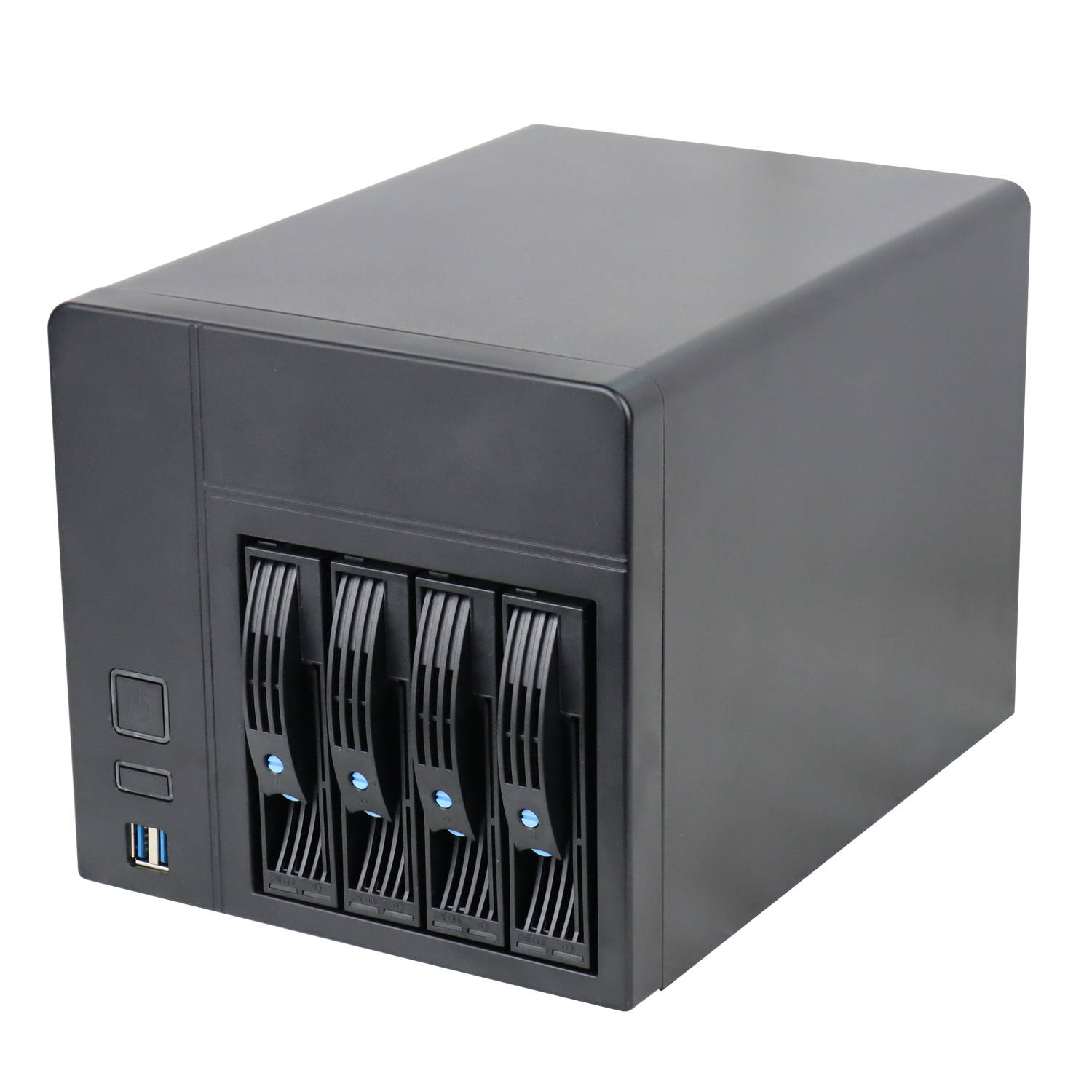 4-bay NAS chassis / ATX DIY hot-swappable IPFS server mini mini-itx empty chassis / + 1U 150W power supply