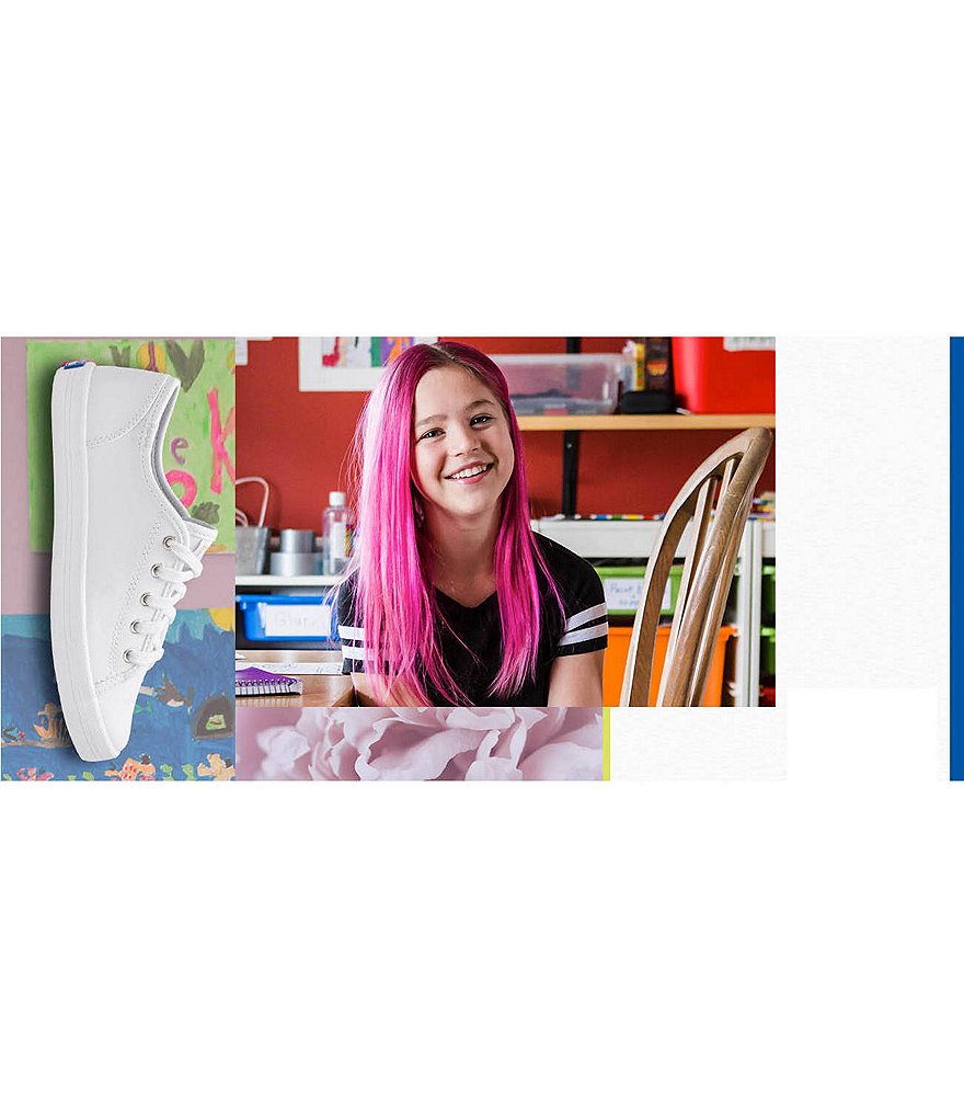 Keds Girls' Kickstart Leather Lace-Up Sneakers (Youth)