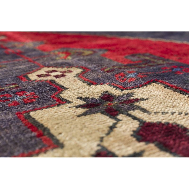 4'1"x7'2" Vintage One-of-a-Kind Kasjen Rug Red - Revival Rugs