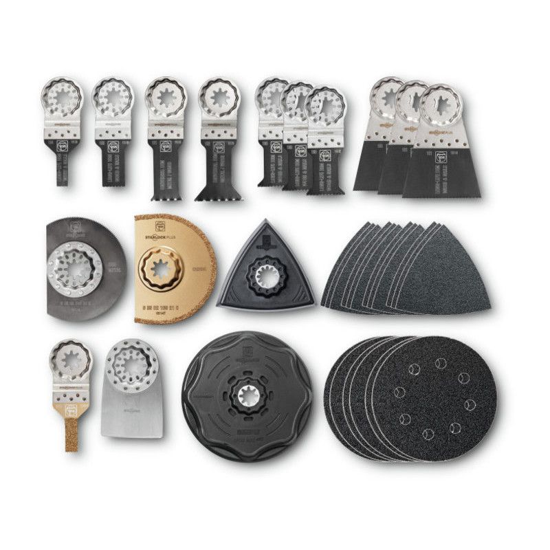 Fein 69908195468 MultiMaster Top Oscillating Multi-Tool and Best of Renovation Accessory Set Holiday Kit