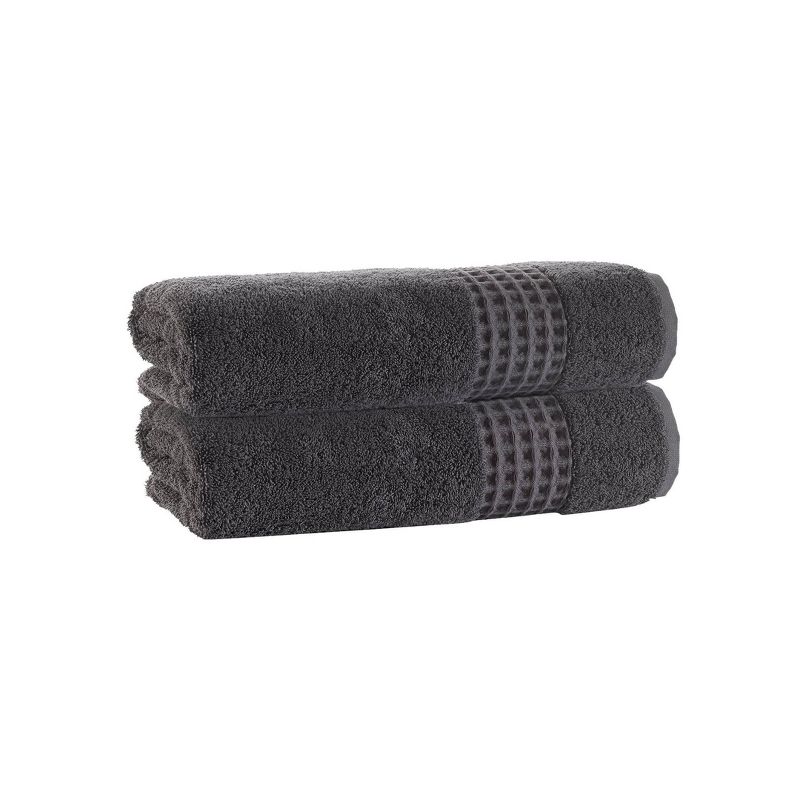 2pc Ela Turkish Cotton Bath Towel Set Blue - Enchante Home