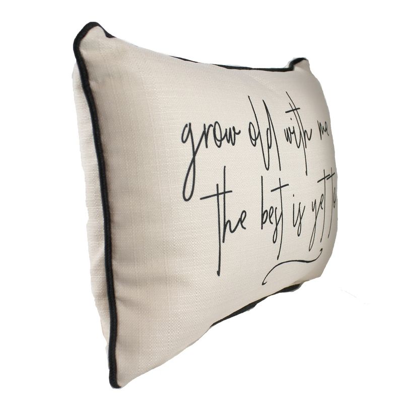 Home Decor 14.0" Grow Old With Me Pillow Rectangle Lumbar  -  Decorative Pillow