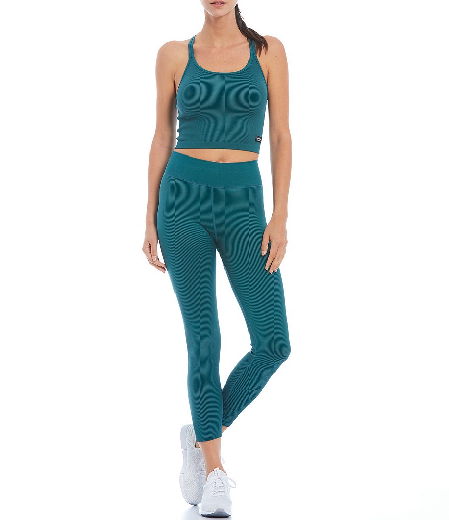 IBKUL Kimmy Print Long Sleeve Mock Neck Active Top