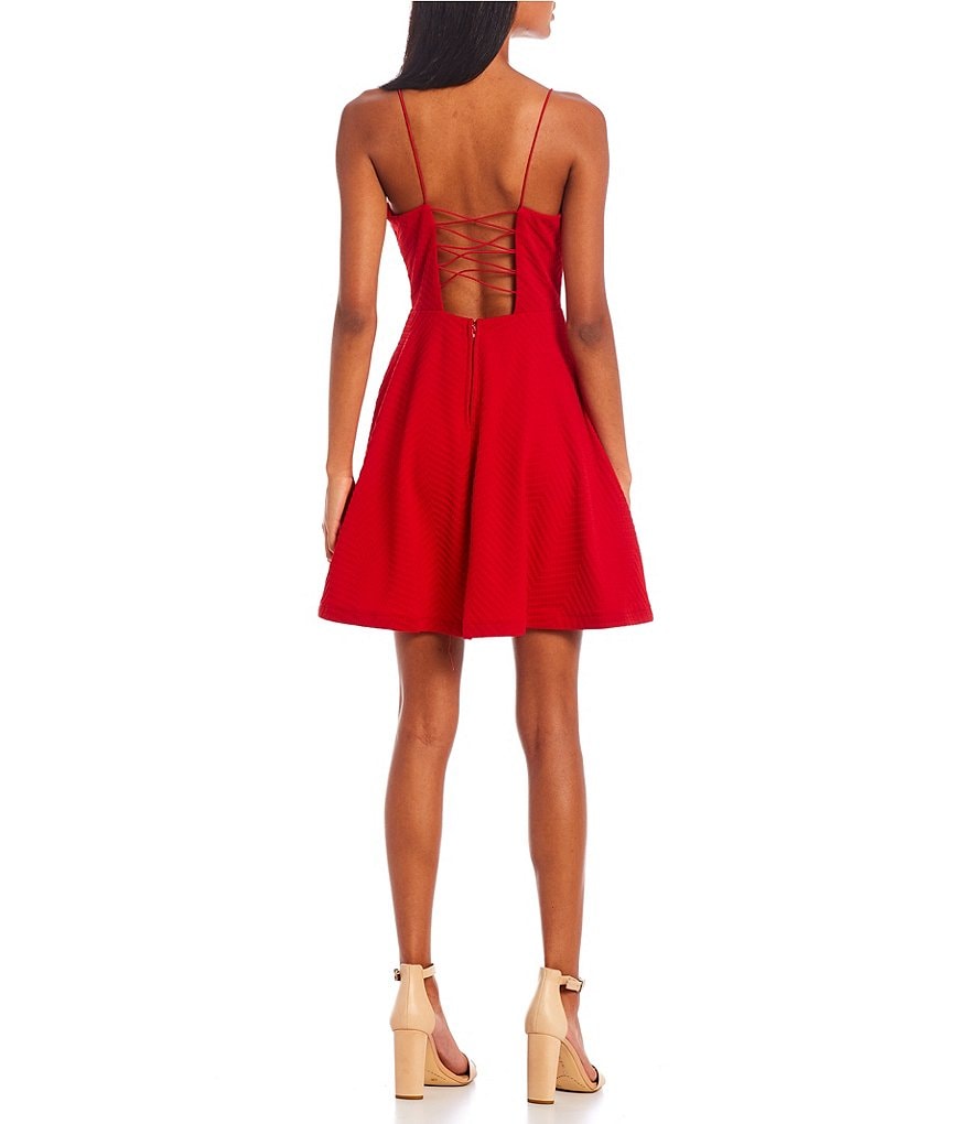 City Vibe Sleeveless Fit And Flare Dress