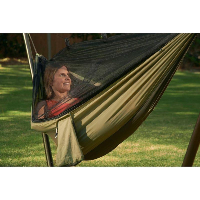 Camping Hammock with Mosquito Netting Olive - Smart Living
