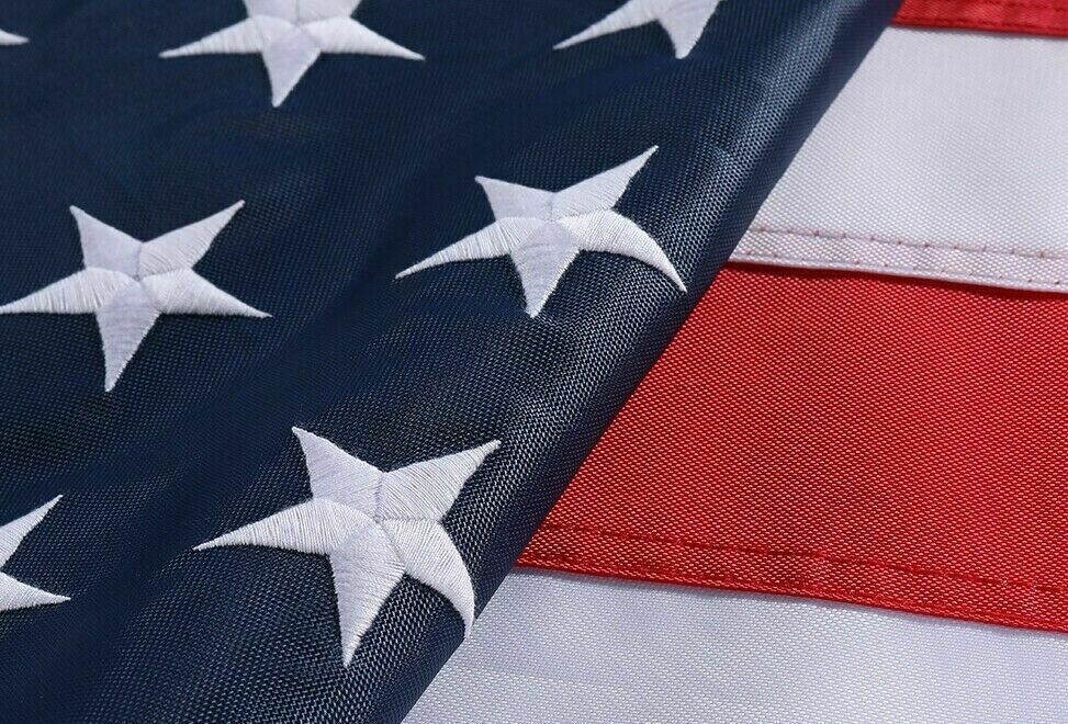 3x5ft US American Flag Heavy Duty Embroidered Stars Sewn Stripes Grommets Oxford