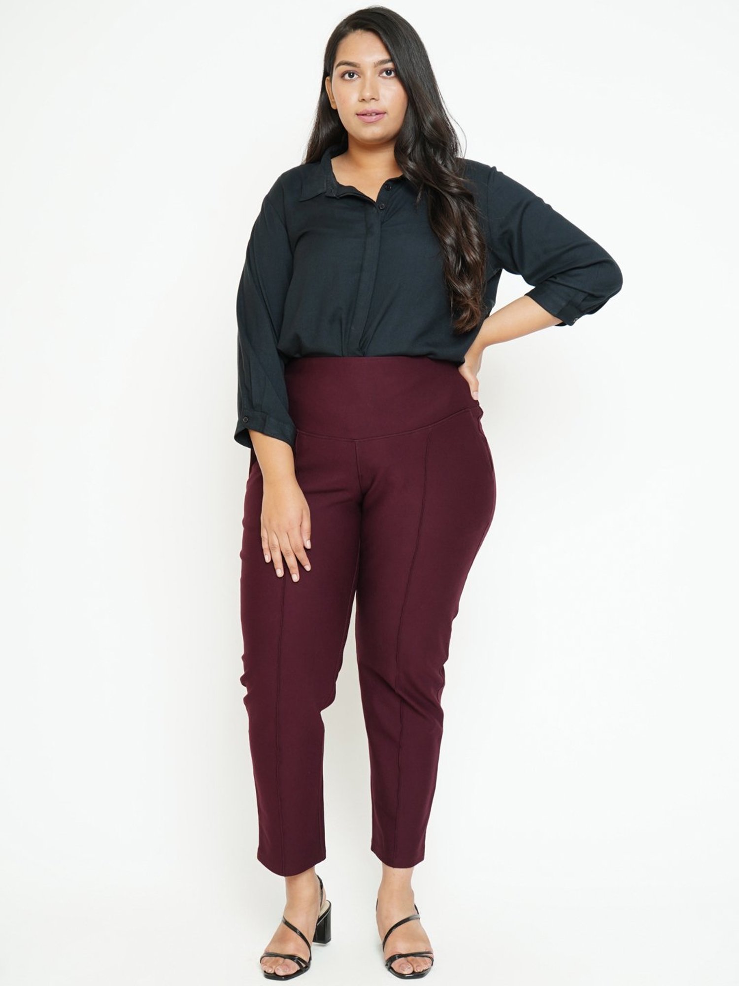 Amydus Wine High Rise Jeggings