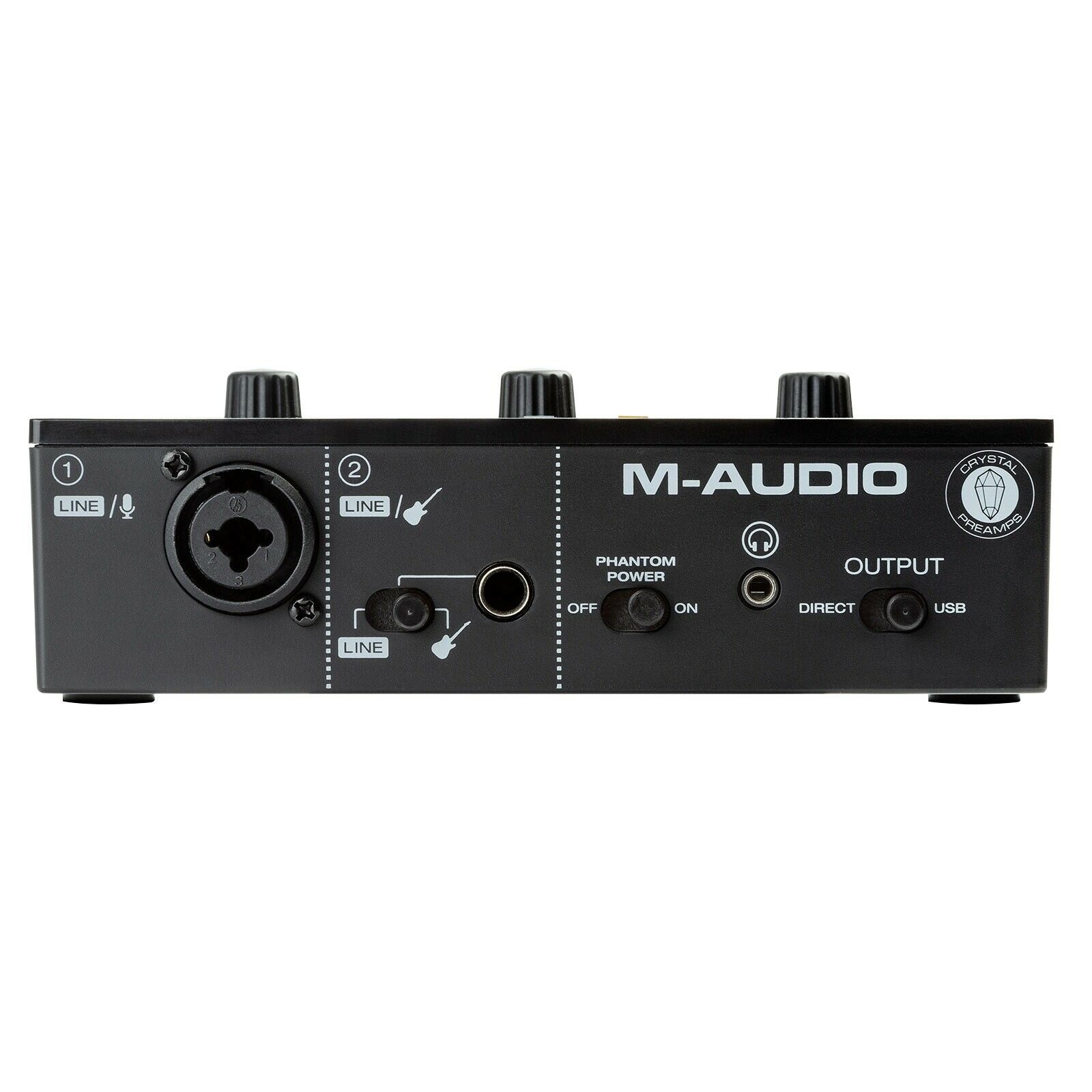 Home Recording Bundle M-Audio M-TRACK SOLO Audio Interface w Monitors & Mic