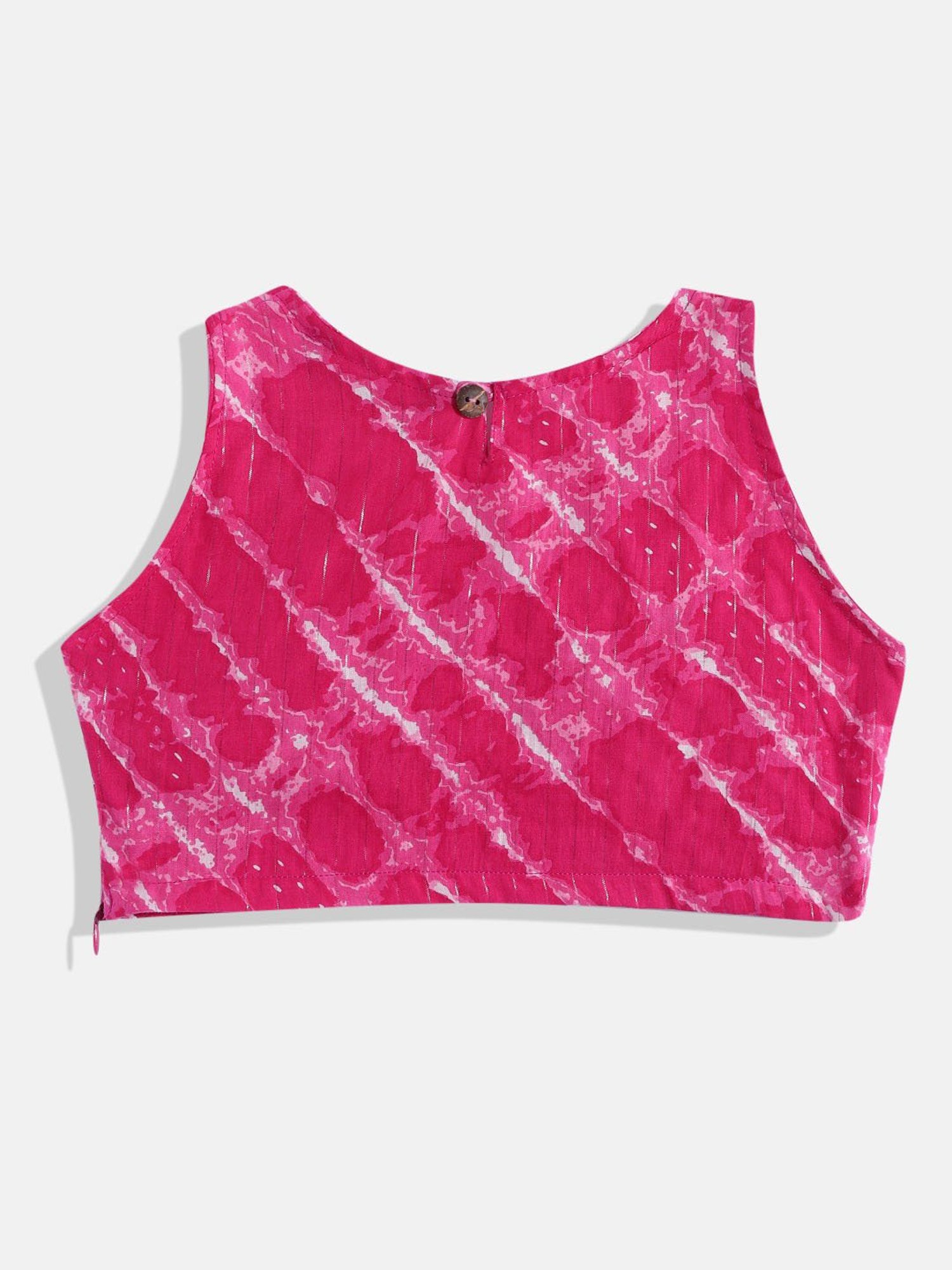 A Little Fable Kids Blue Printed Lehenga with Choli & Dupatta