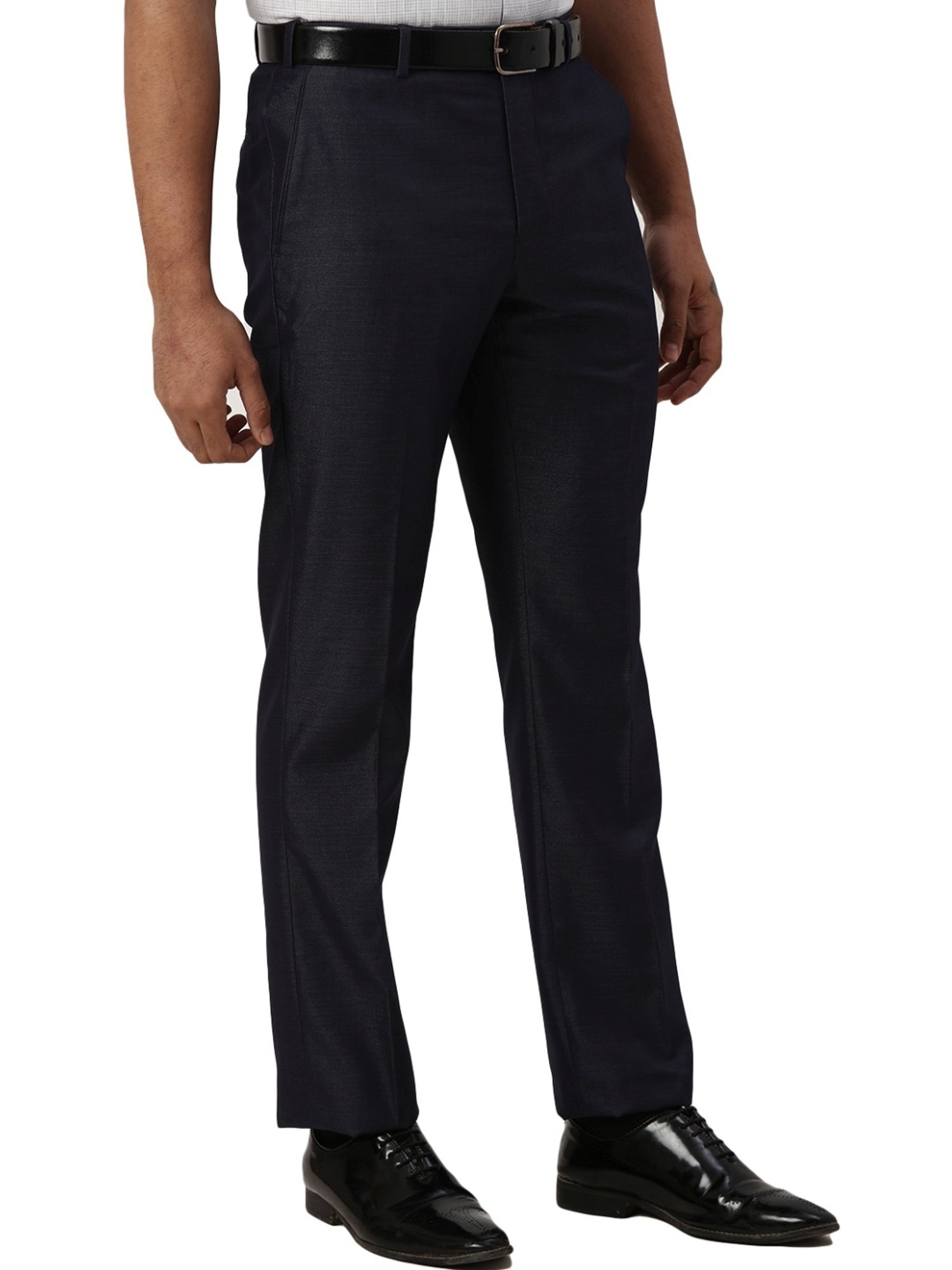 Park Avenue Blue Regular Fit Trousers