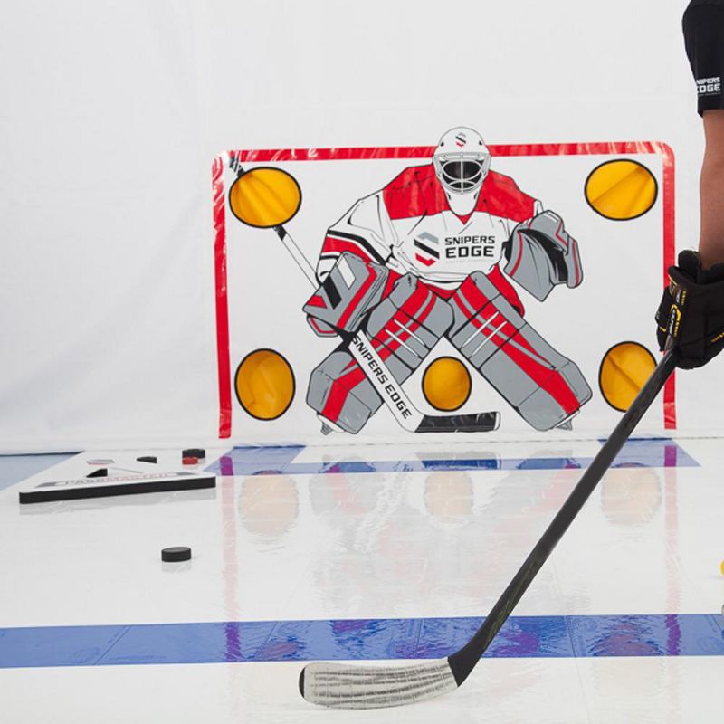 EZ Goal Folding Metal Hockey Goal with Targets - 6' x 4'