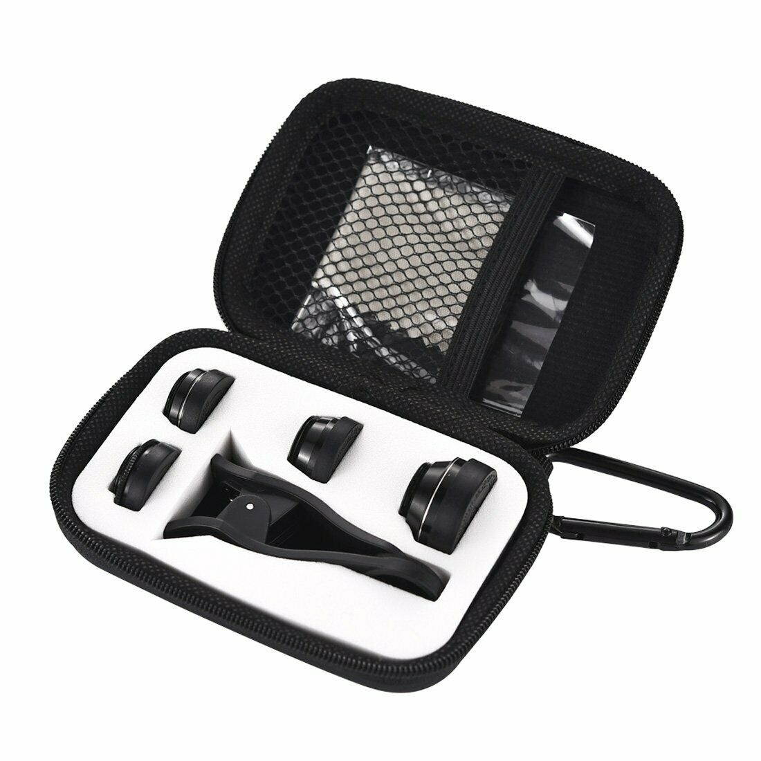 Universal Clip-On 3 IN 1 Fisheye Wide Angle Smartphones Macro Camera Lens