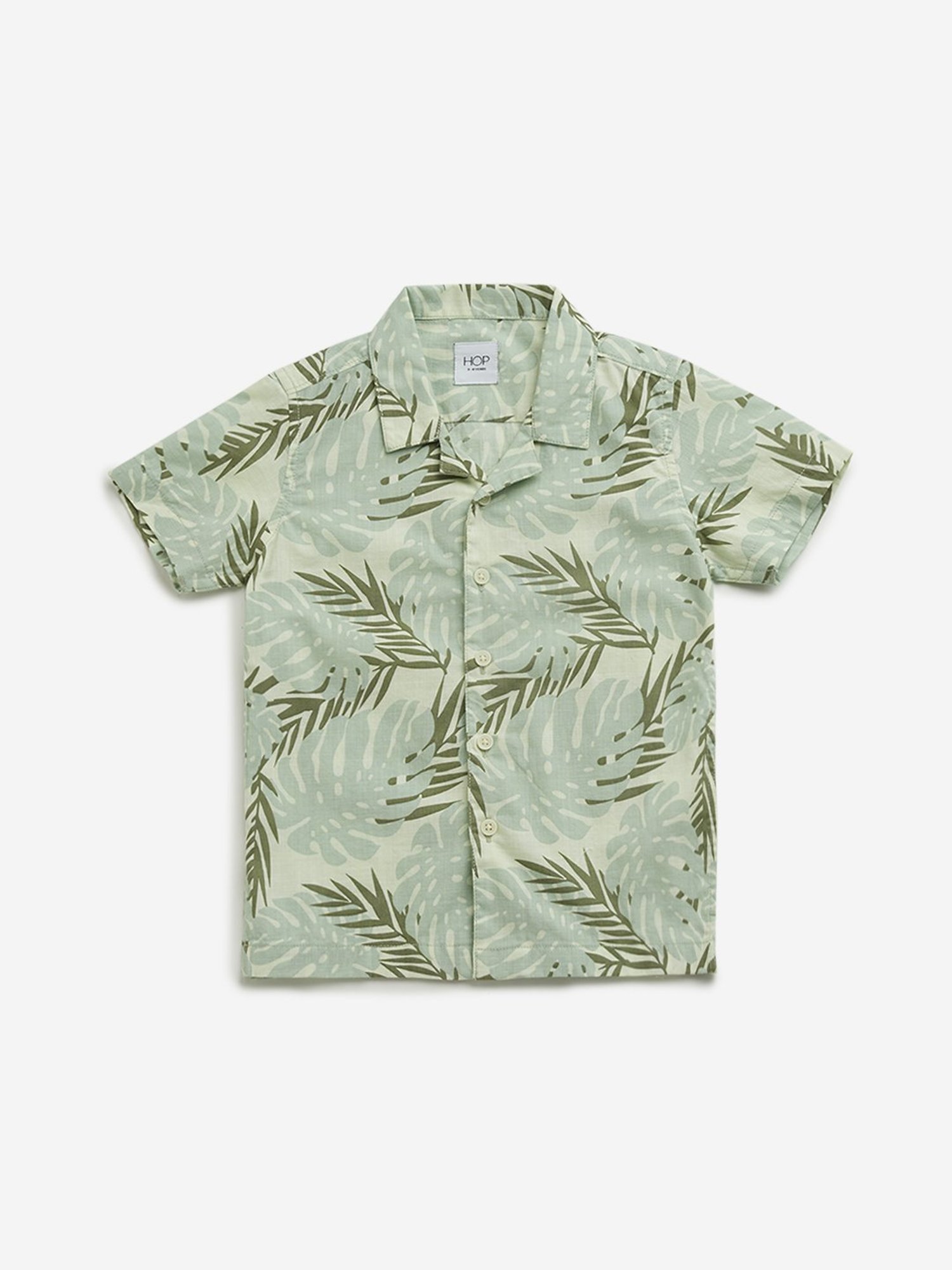 HOP Kids by Westside Sage Leaf Pattern Shirt