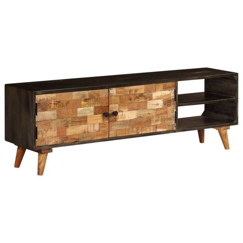 vidaXL Solid Mango Wood TV Cabinet Living Room Lowboard Sideboard Storage