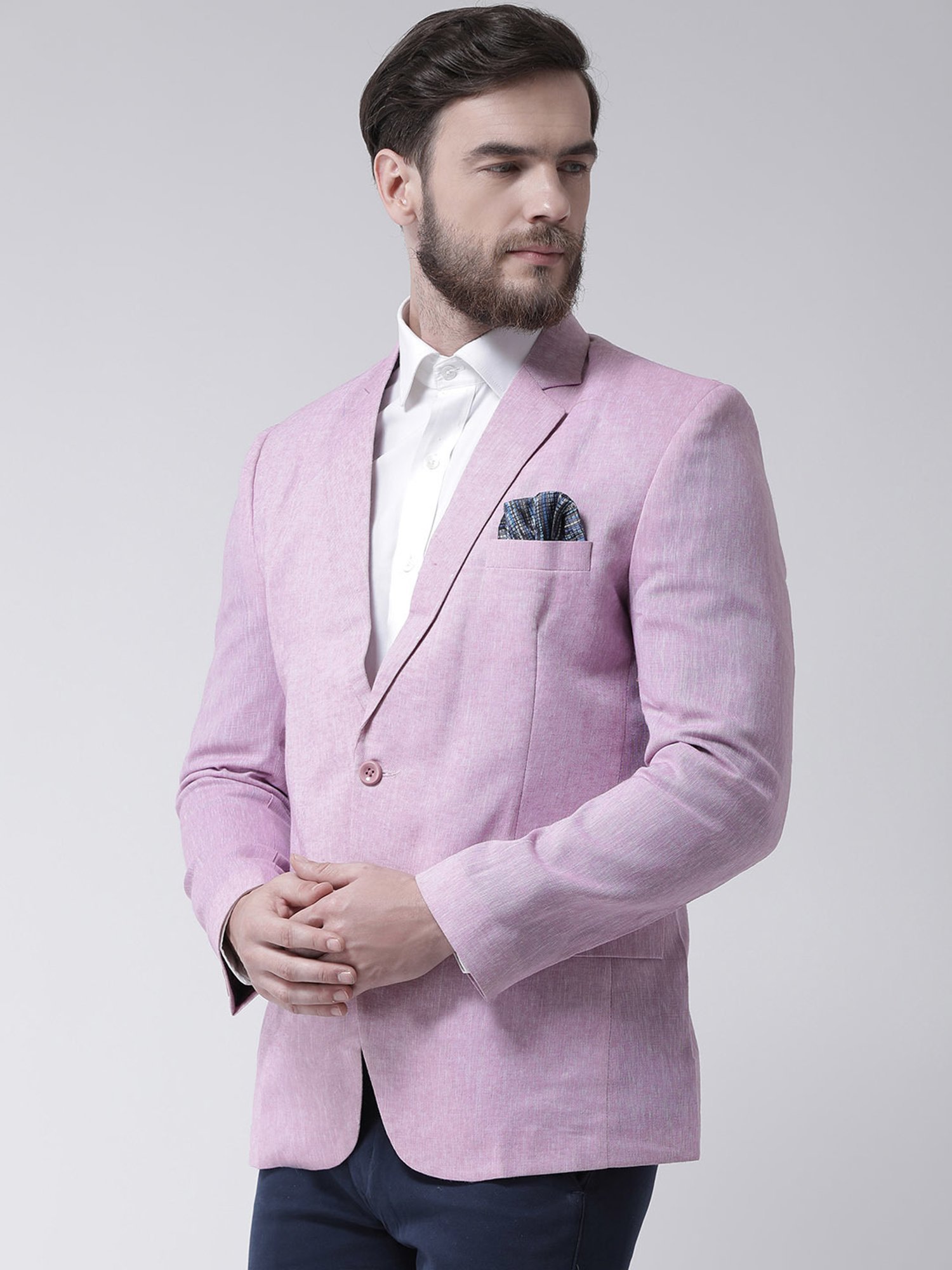 Louis Philippe Light Blue Regular Fit Blazer