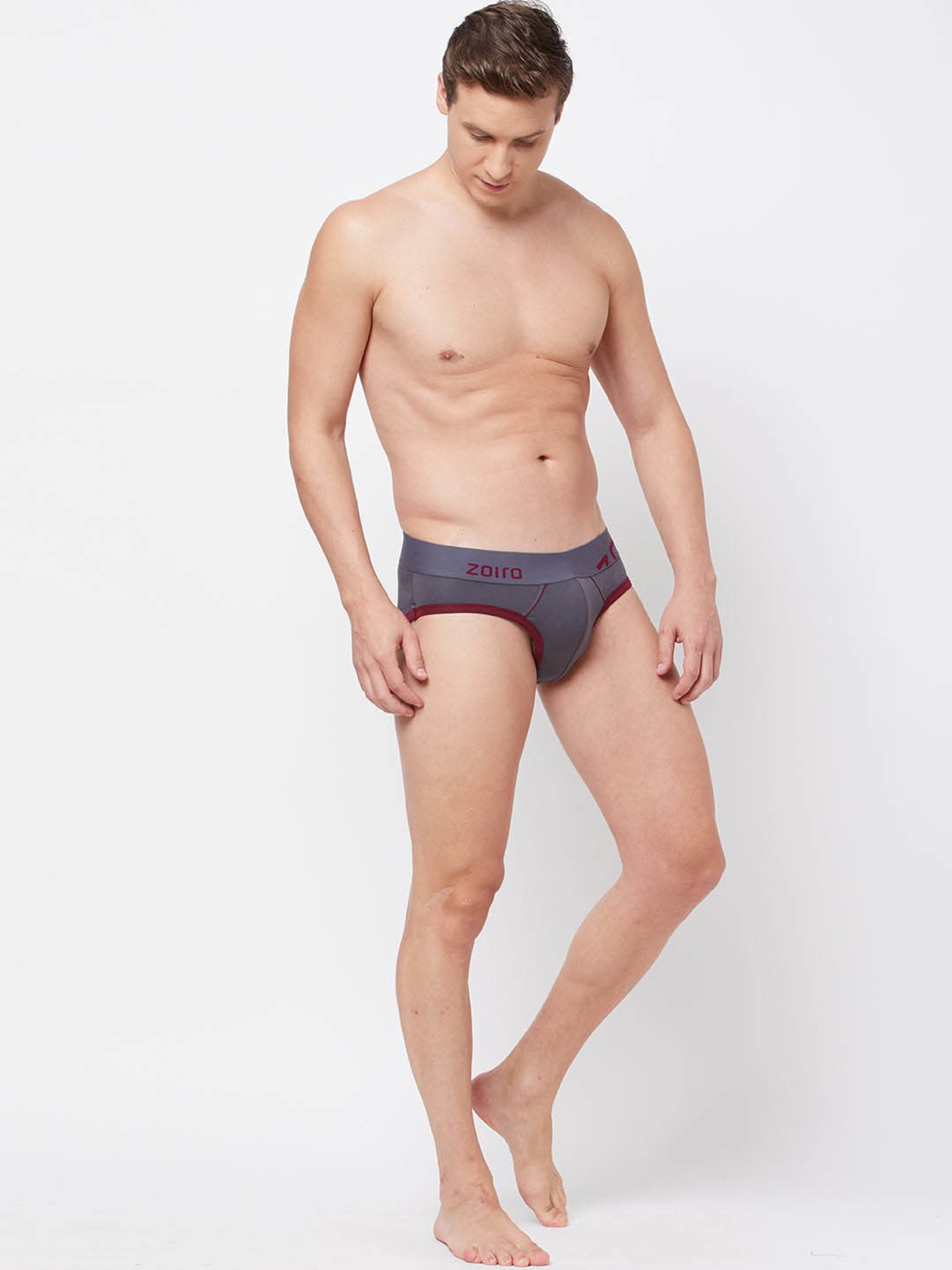 Zoiro Directory Blue & Nine Iron Regular Fit Briefs - Pack Of 2