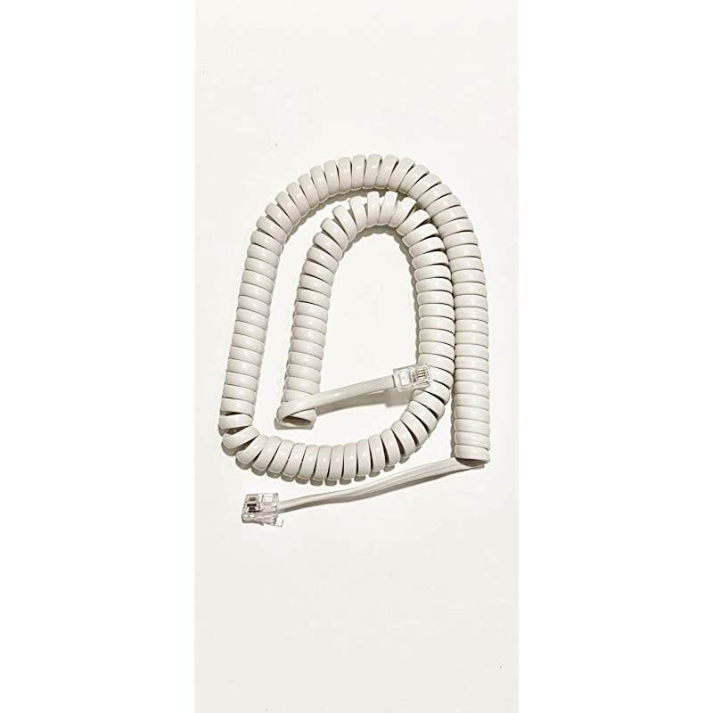 12 Foot Handset Receiver Cord for Teledex Hospitality Hotel Motel Phone Off White