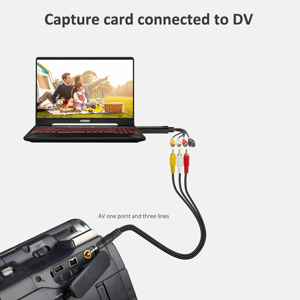 USB Video Capture Card Single-Channel USB Capture Card AV Signal Capture Data Capture Card Support Monitoring Head / Set-Top Box / DVD