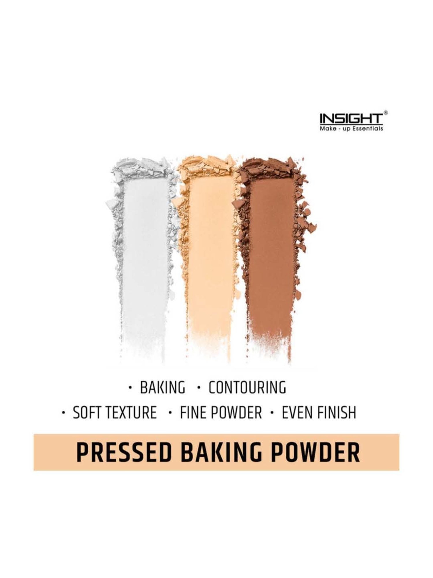 Insight Cosmetics 3 In1 Pressed Baking Powder Multicolor - 14 gm
