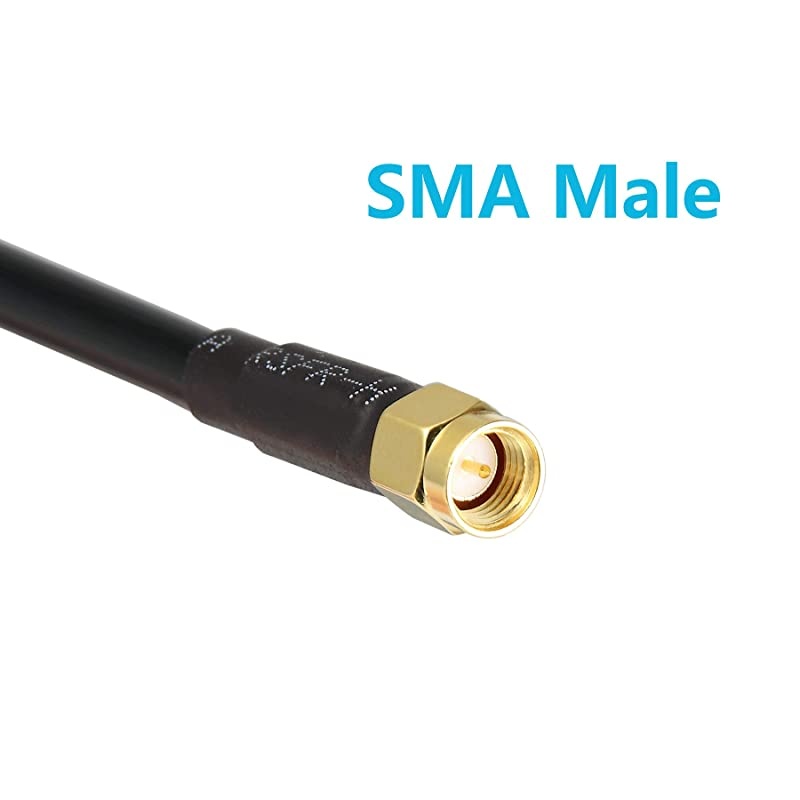 25 ft Low-Loss Coaxial Extension Cable (50 Ohm) SMA Male to SMA Female Connector,  Pure Copper Coax Cables - Antenna Lead Extender for 3G/4G/5G/LTE/ADS-B/Ham/GPS/WiFi/RF Radio Use (Not for TV)